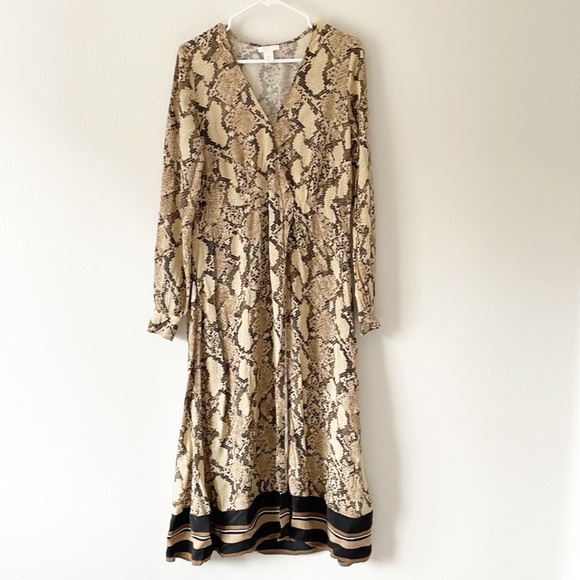 H&M Snake Print Ling Maxi Dress